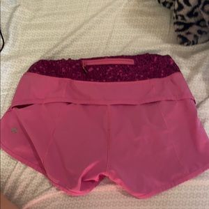 Pink lulu shorts size 4 2.5” inseam